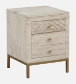 Bizerk Solid Wood Bedside Table With Drawers - Image 3